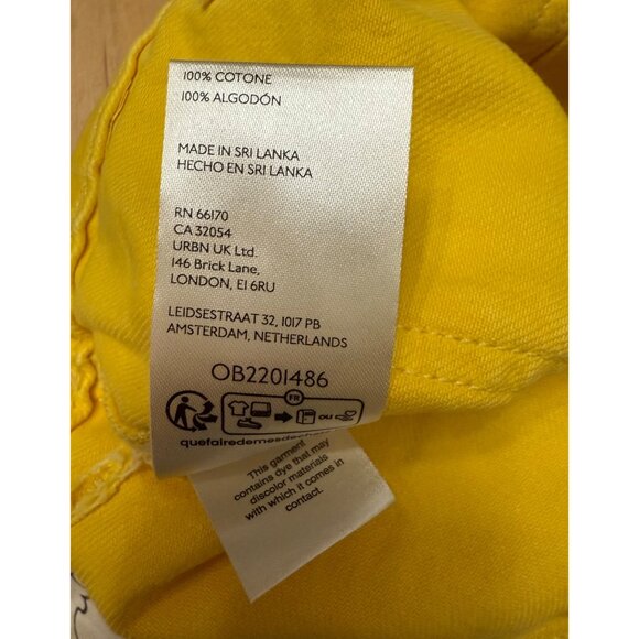 Free People We The Free Bettie Sailor Shorts NWT 29 Yellow Gold $68 - Picture 13 of 14